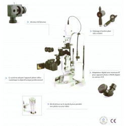Lampe a fente DIGITALE type Haag Streit a cinq facteurs de grossissement