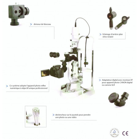 Lampe a fente DIGITALE type Haag Streit a cinq facteurs de grossissement