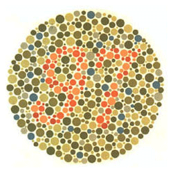 test dyschromatopsies congénitales par le Dr Shinobu Ishihara en 38 planches