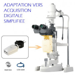 Lampe à fente type Haag Streit à cinq grossissement LED nouveau modèle