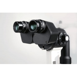 Lampe à fente trois grossissements type Zeiss LED platine métal