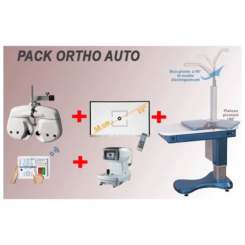Ensemble salle d'examen de vue de automatique pour orthoptiste