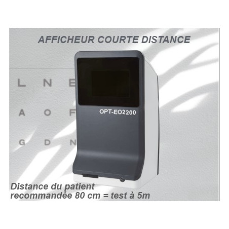 afficheur optotypes courte distance pour pièce exiguë