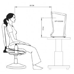 Location avec option d'achat de l'afficheur courte distance pour test d'acuité de loin
