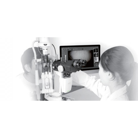 Lampe à fente biomicroscope numérique avec examen glandes de Meibomius