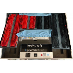 Valise de tests d'optométrie avec écran LCD et lentilles d'essais