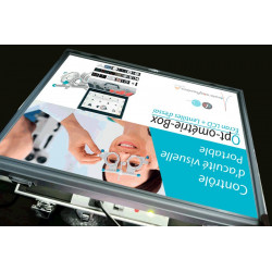 Valise de tests d'optométrie avec écran LCD et lentilles d'essais