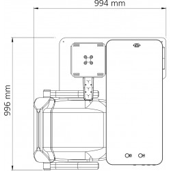 Unité d'examen Lagoon avec siège indépendant table pour 2 instruments version standard