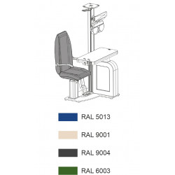 Unité d'examen Lagoon montage a droite ou a gauche avec siège indépendant table pour 2 instruments version standard