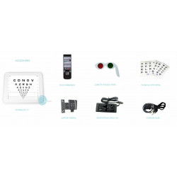 Écran d'optotypes LCD 17" très complet support mural