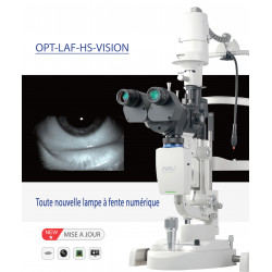 Lampe à fente biomicroscope à focalisation motorisée sortie HDMI