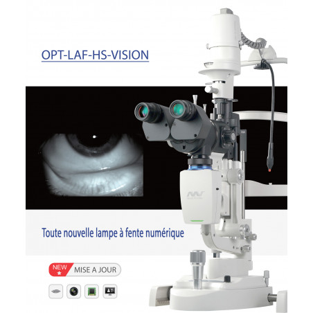 Lampe à fente biomicroscope à focalisation motorisée sortie HDMI